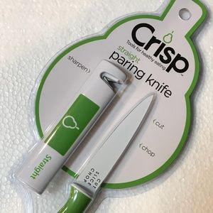 ✅🆕Paring knife by Crisp straight edge green white